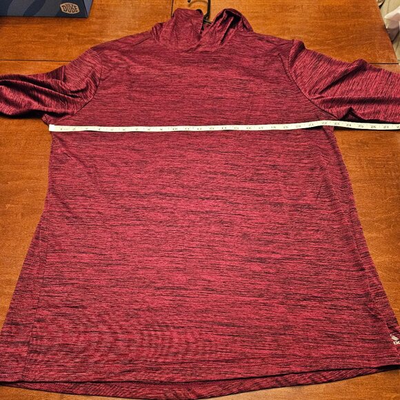 NWT RBX / Reebok Men's "Dri-Fit" Lightweight Hoodie, Wine/Black, Sz XL - Picture 10 of 13